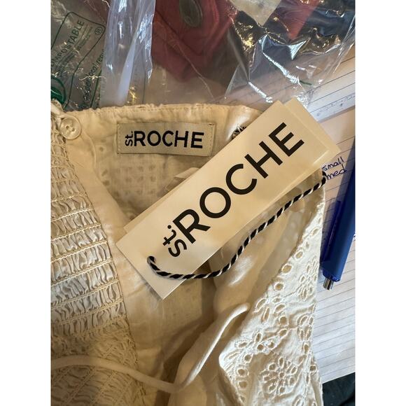 St Roche Benedict Removable Straps Eyelet Detail Dress Vanilla 2 - Picture 14 of 15